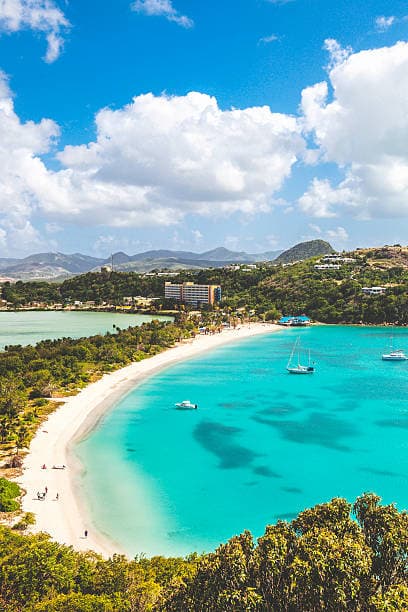 Caribbean beach and resort